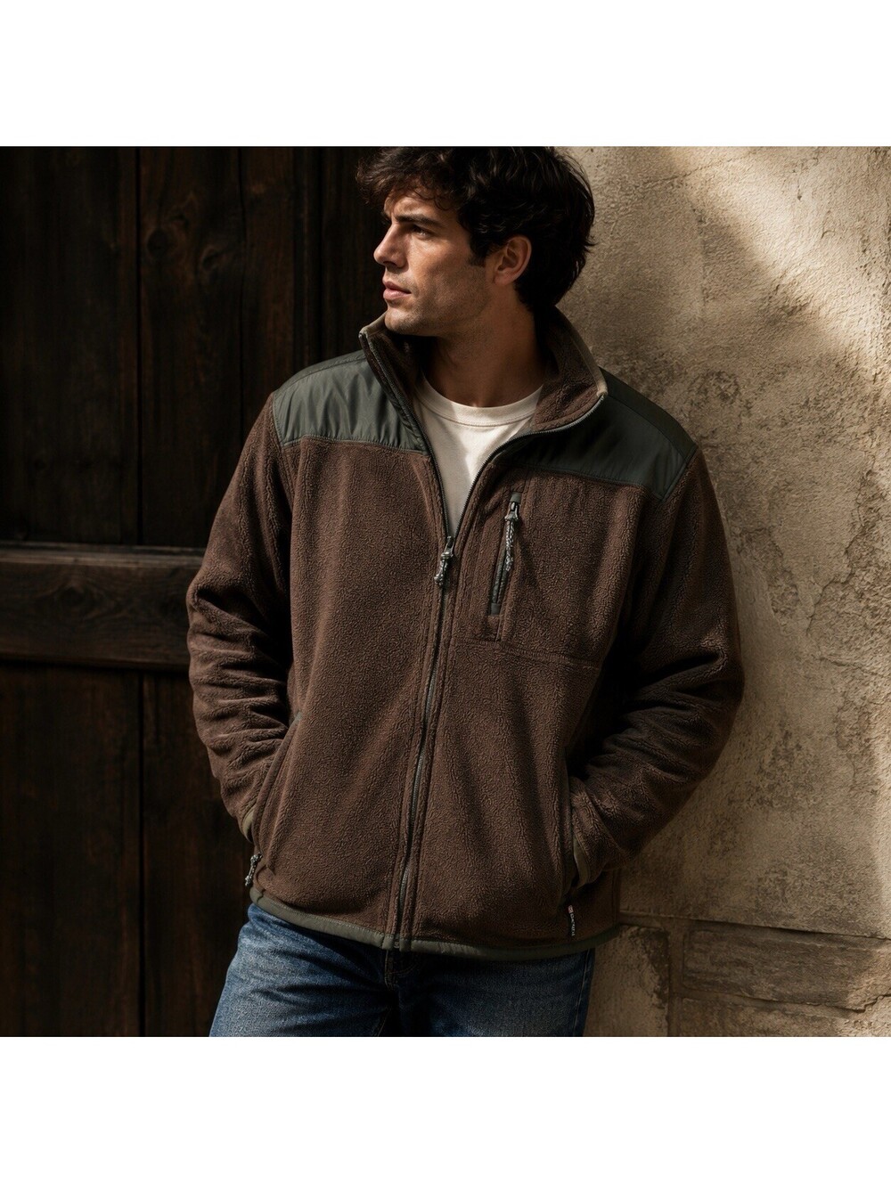 Chaps Fleece Zip Jacket – Rich Brown – Outdoor Heritage – Ralph Lauren Vibes